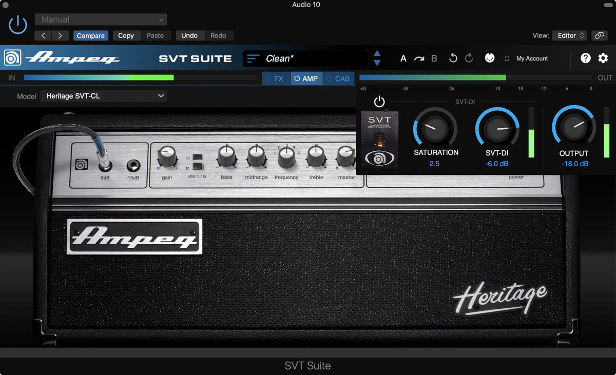 Ampeg SVT Suite Bass Amplifier Plug-in - Electronic Delivery