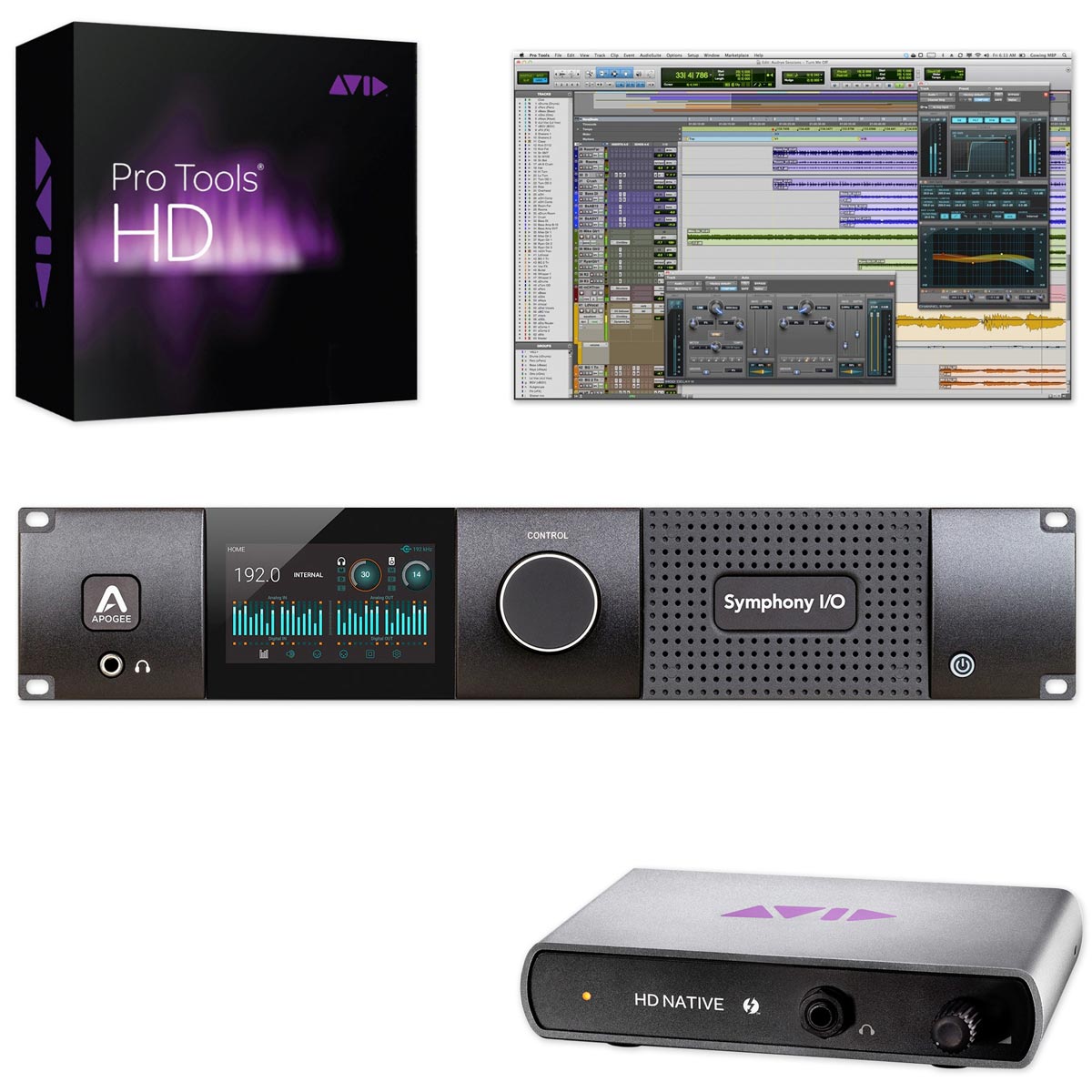 Avid HD Native Thunderbolt System + Apogee Symphony MKII 16x16