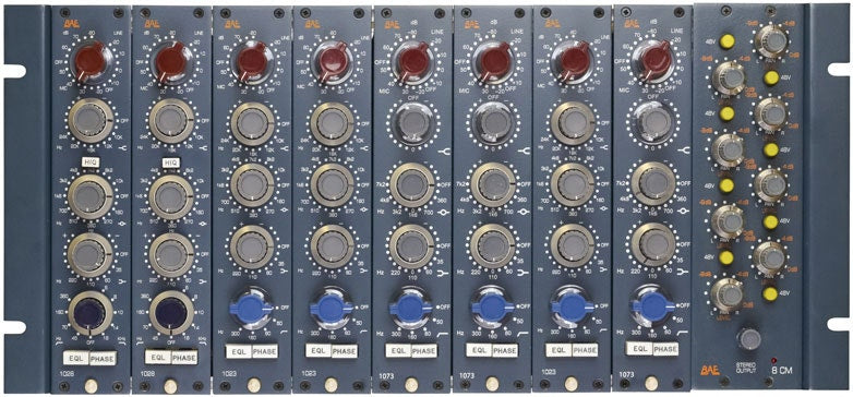 BAE 8CM 8-Channel Summing Mixer/1073-Style Rack - Unloaded