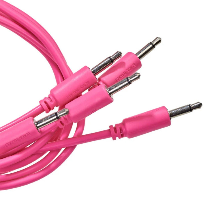 Black Market 10" 3.5mm Patch Cable 5-Pack  - Hot Pink (Demo Deal)