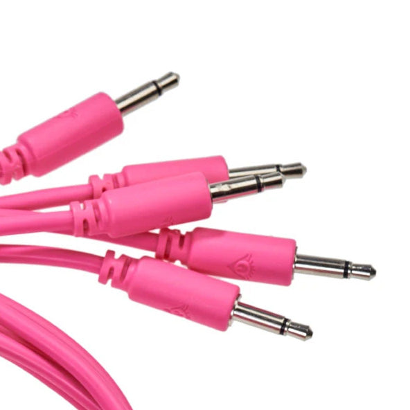 Black Market 10" 3.5mm Patch Cable 5-Pack  - Hot Pink (Demo Deal)
