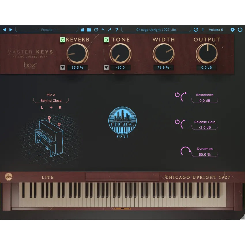 Boz Digital Chicago Upright 1927 Pro Piano Virtual Instrument - Electronic Delivery