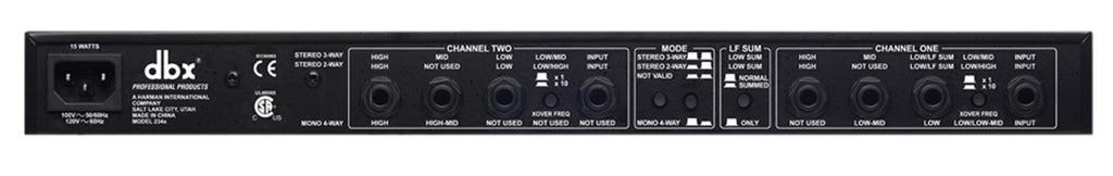 DBX 234s Stereo 2-/3-Way Mono 4-Way Crossover (Demo Deal)