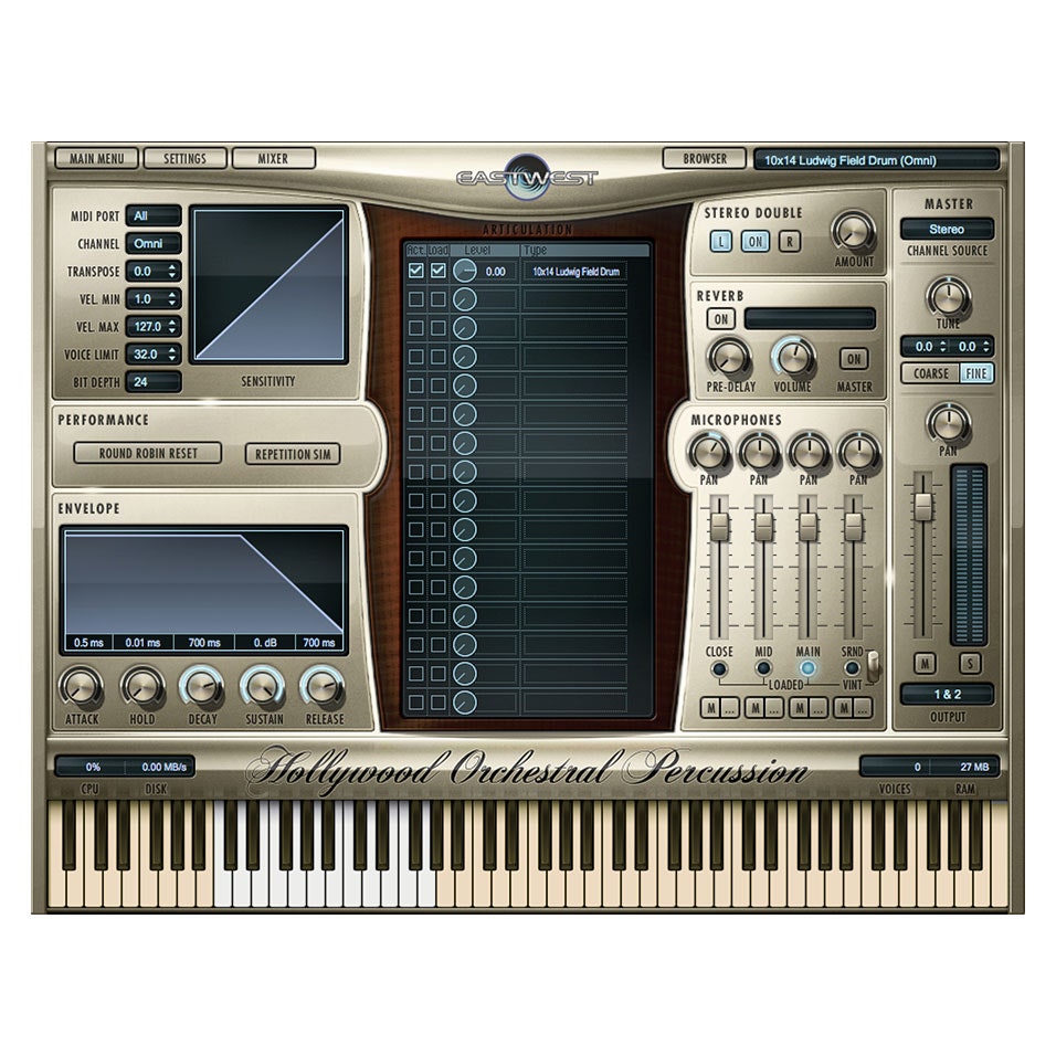 Eastwest Hollywood Orchestral Percussion Gold - Electronic Delivery