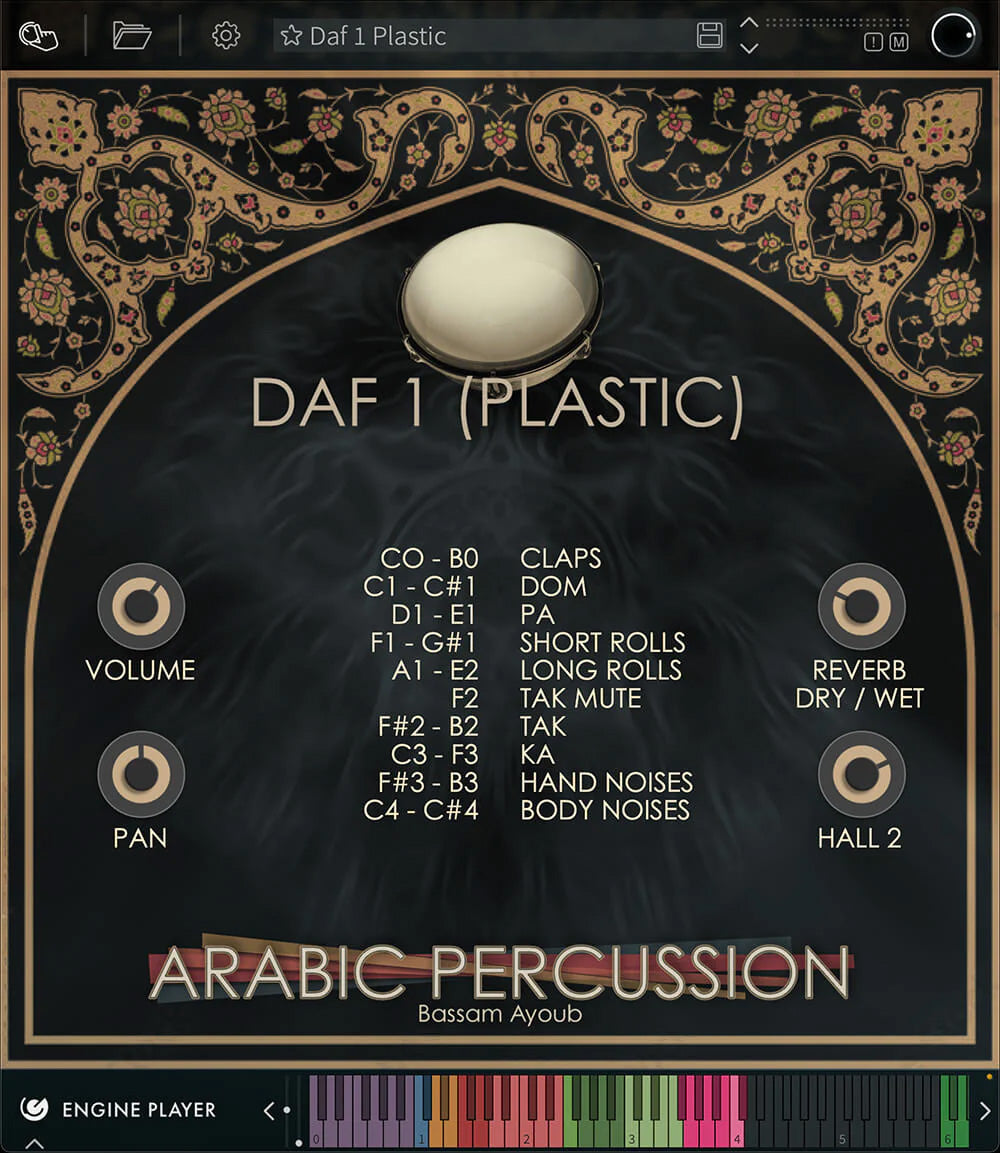 EngineAudio Arabic Percussion: Dufouf Virtual Instrument - Electronic Delivery
