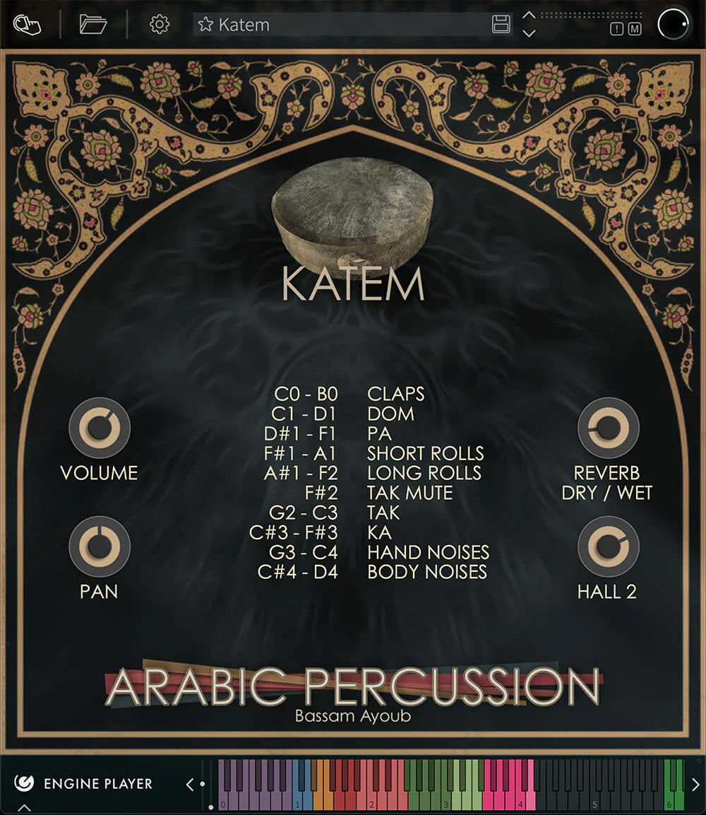 EngineAudio Arabic Percussion: Dufouf Virtual Instrument - Electronic Delivery