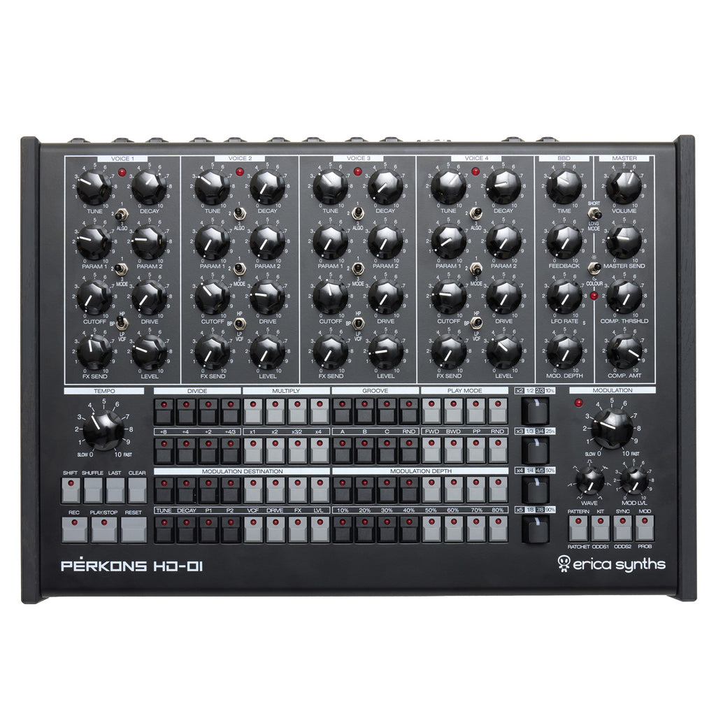 Erica Synths PERKONS HD-01 Drum Machine Synthesizer - Black (Demo Deal)