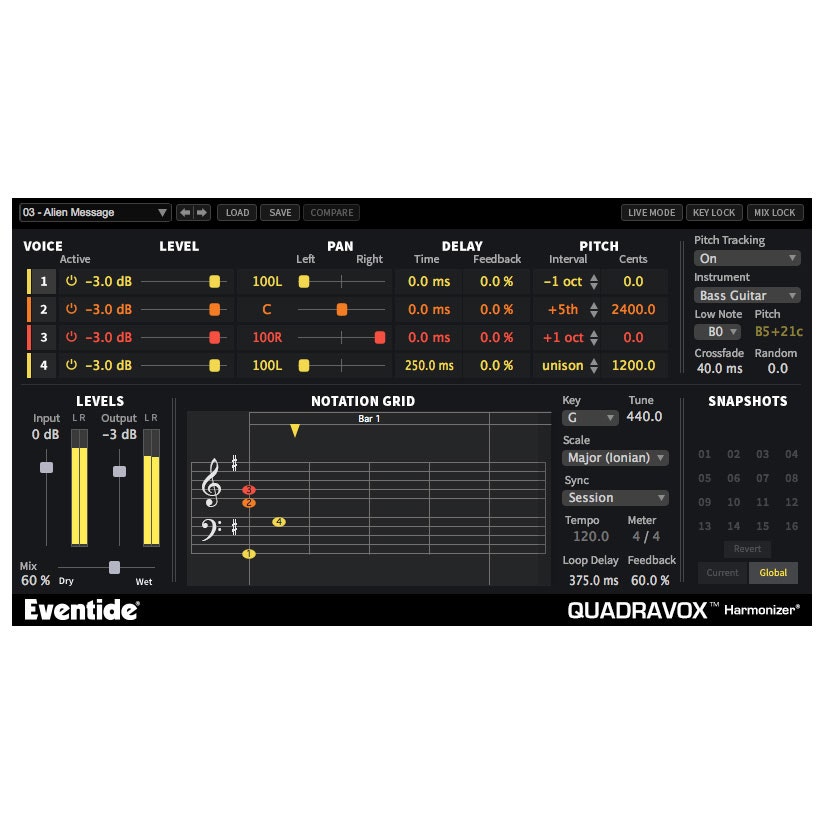 Eventide Quadravox Plug-in - Electronic Delivery