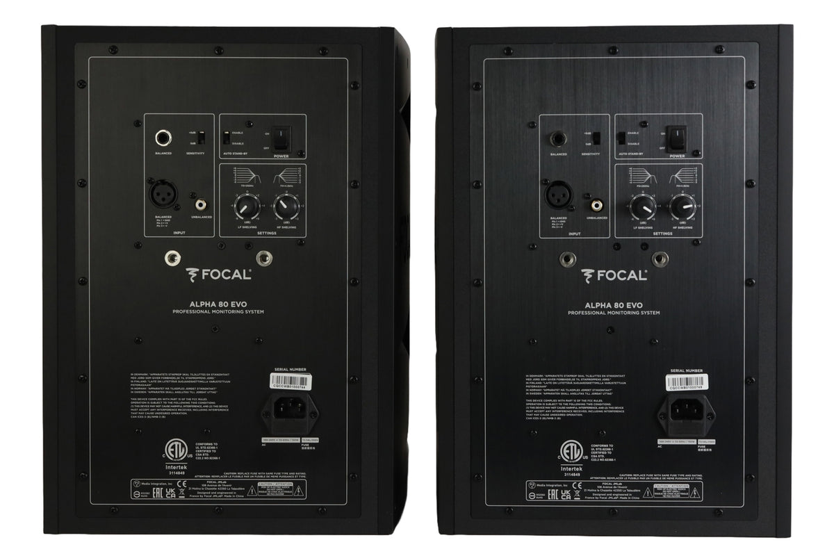 Focal Alpha 80 Evo 8" Active Studio Monitor - Pair #CQCCWB01000744/49  (Used)