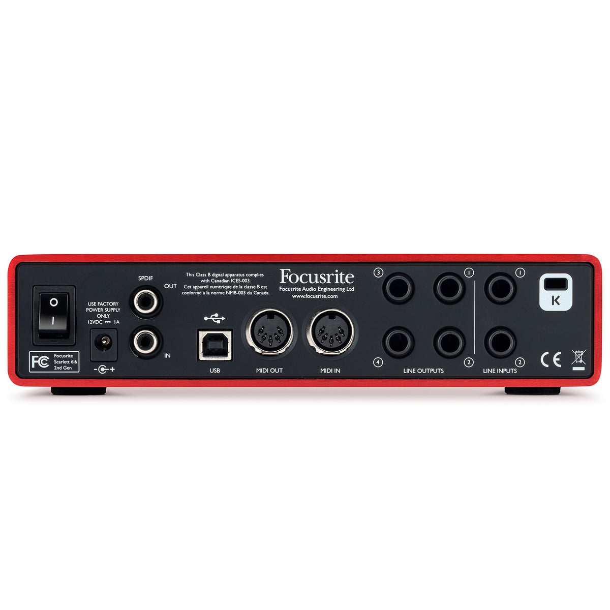 Focusrite Scarlett 6i6 USB Audio Interface - 2nd Gen