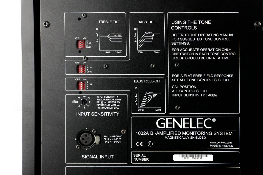 Genelec 1032A Active Monitor Pair #M2200248/M2200251 (Used)