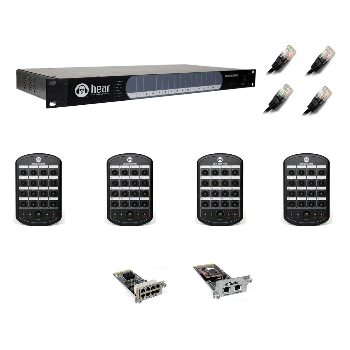 Hear Technologies Hear Back Pro Four Pack - Dante Input