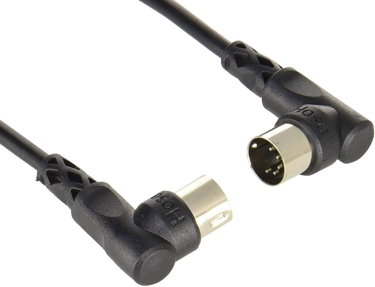 Hosa MID-310RR Right-Angle MIDI Cable - 10'