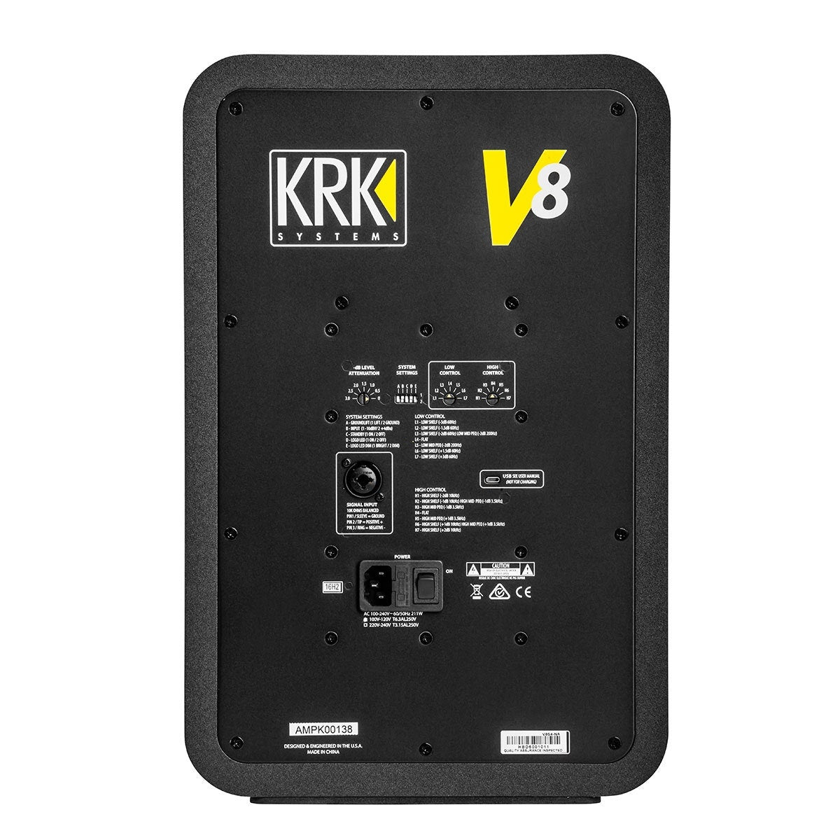 KRK V8-S4 8" 2-Way Powered Reference Monitor - Single (Demo Deal)