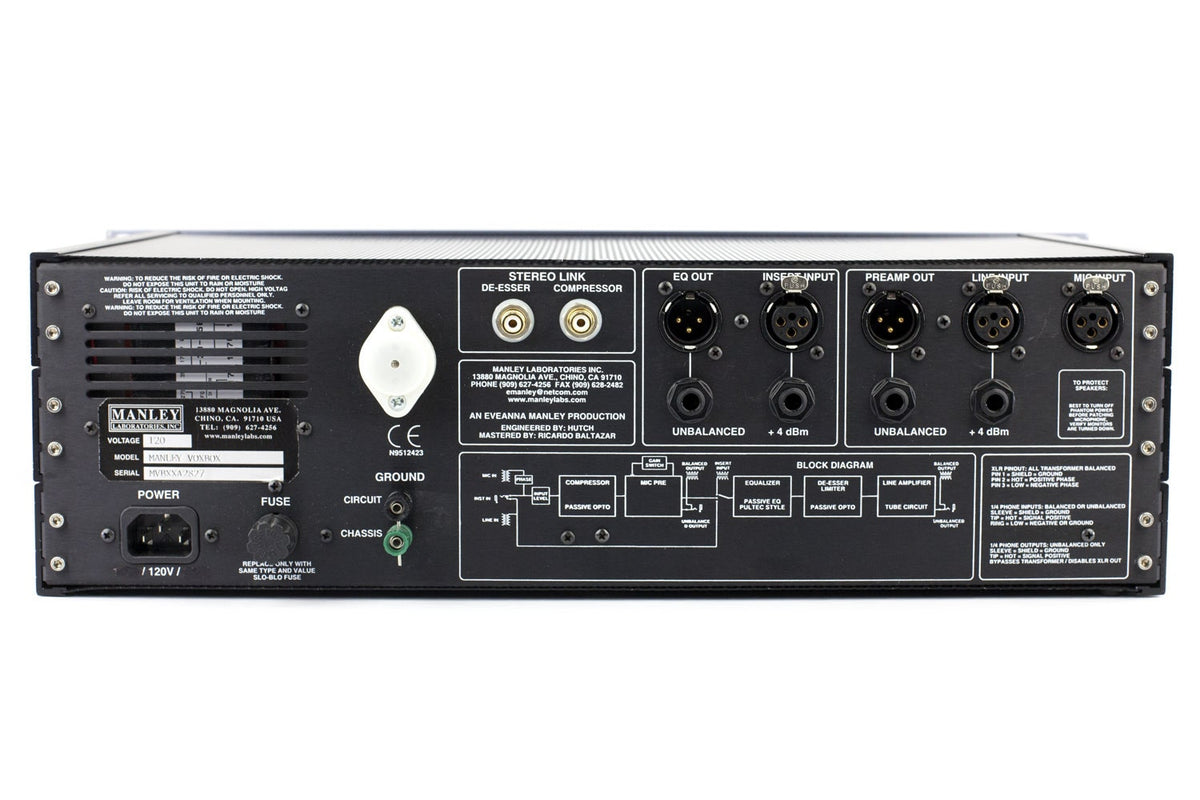 Manley VOXBOX Tube Channel Strip #MVBXXA2827 (Used)