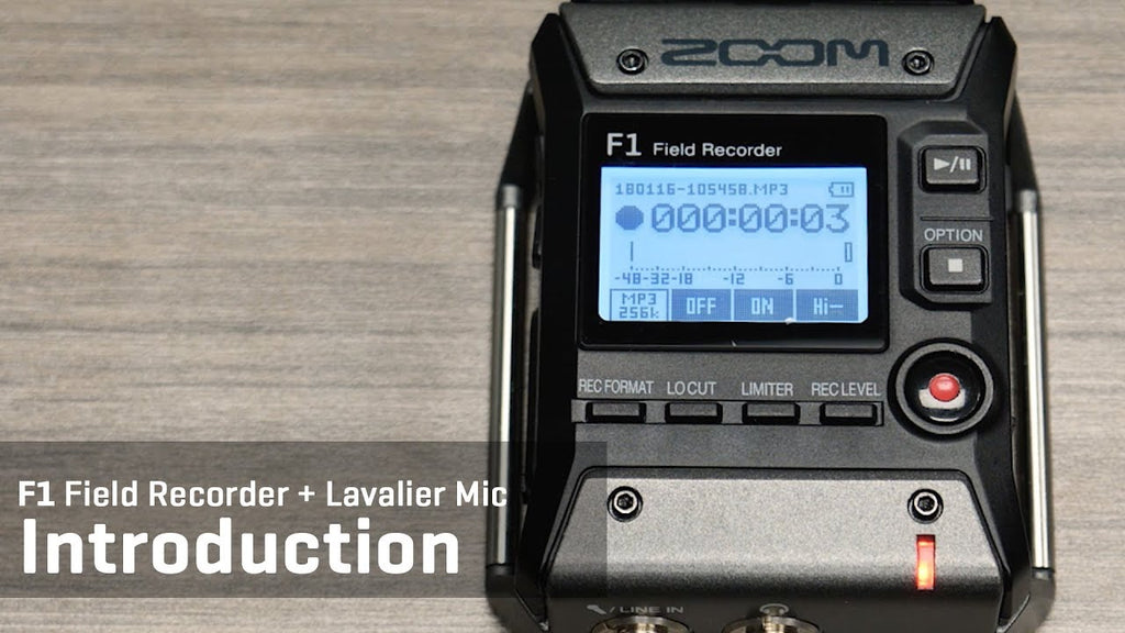 Zoom F1-LP Field Recorder + Lav Mic Bundle
