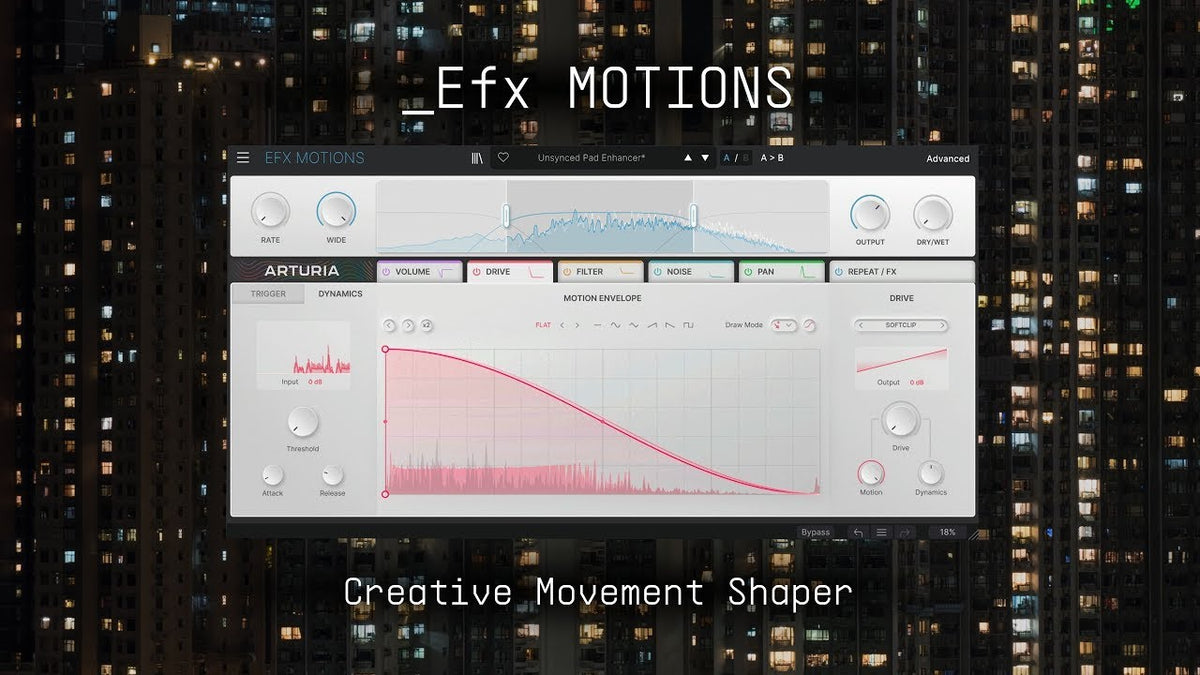 Arturia Efx MOTIONS Creative Movement Shaper - Elec Del