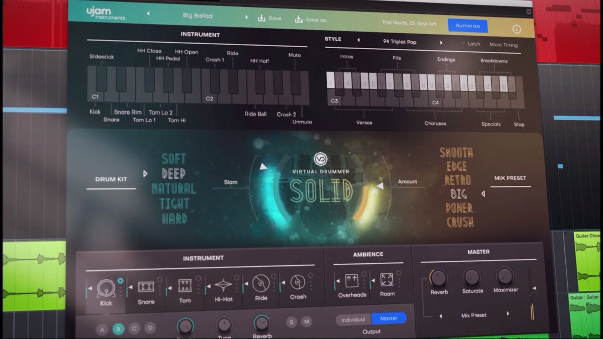 UJAM Virtual Drummer SOLID 2 Drum Kit Virtual Instrument - Electronic Delivery