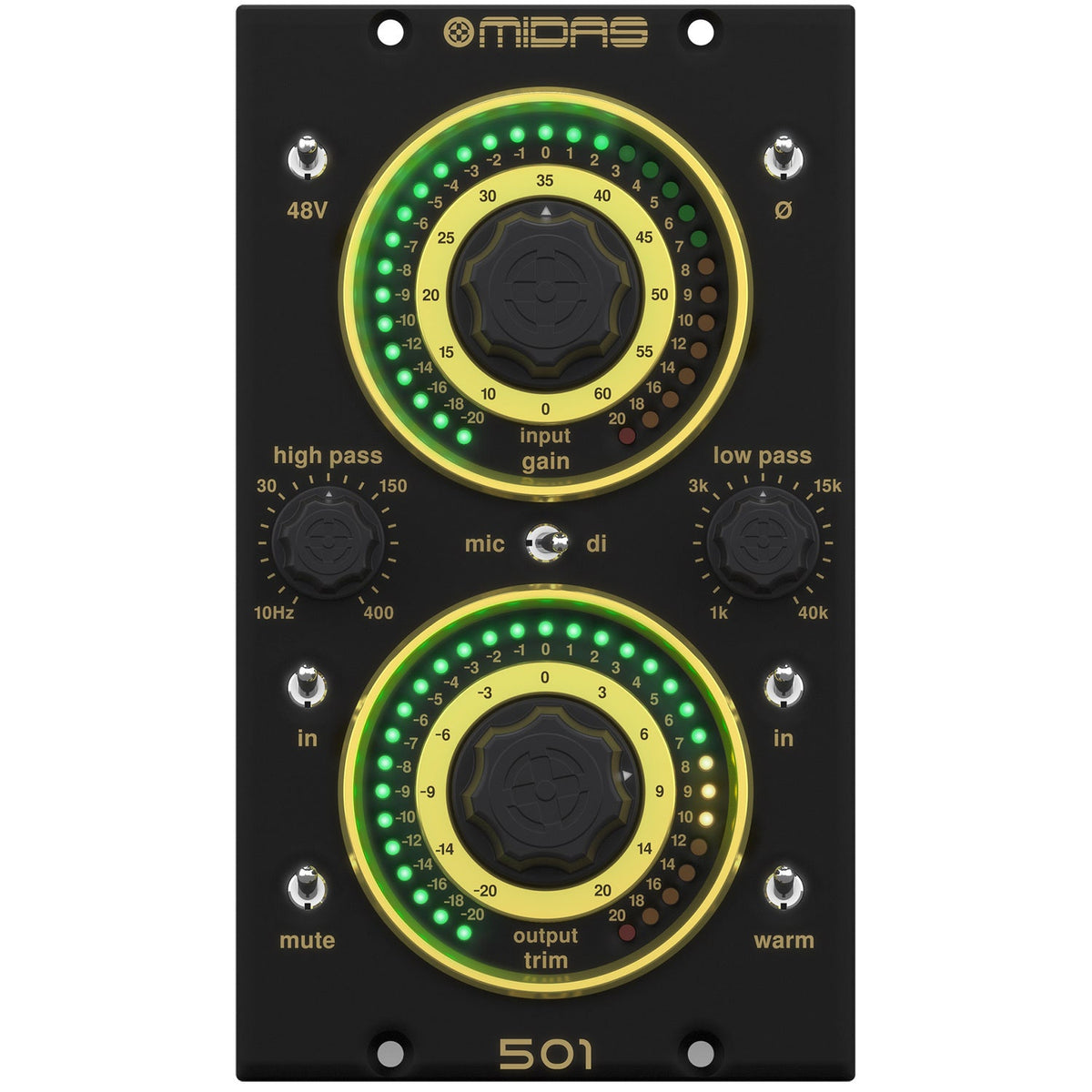 Midas 501 High-Preformance 500 Series Mic/Line Preamp
