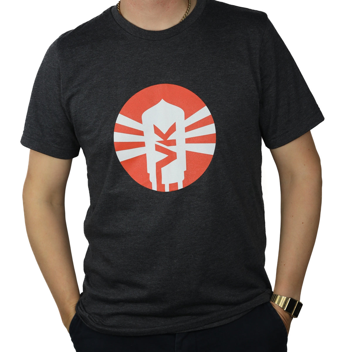 Vintage King T-Shirt - Gray with Red Logo - XXL