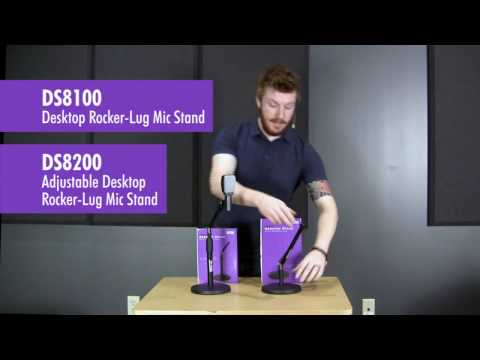 On-Stage DS8200 Adjustable Desktop Mic Stand with Rocker Lug
