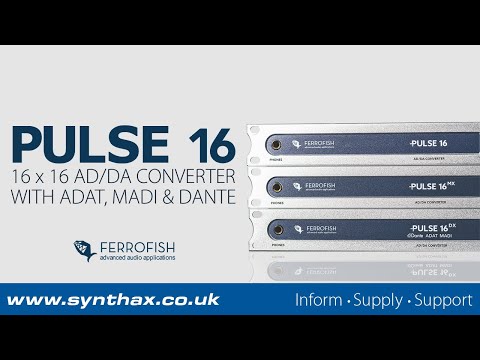 Ferrofish Pulse 16 DX 16x16 AD/DA Converter with +24 dBu I/O Option
