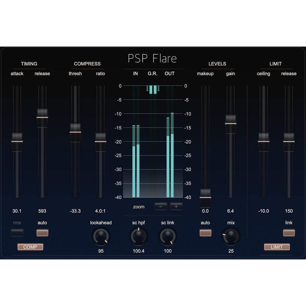 PSPaudioware Flare Psycho-Acoustic Compressor Plug-in - Electronic Delivery