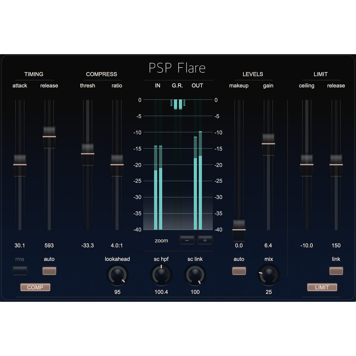 PSPaudioware Flare Psycho-Acoustic Compressor Plug-in - Electronic Delivery