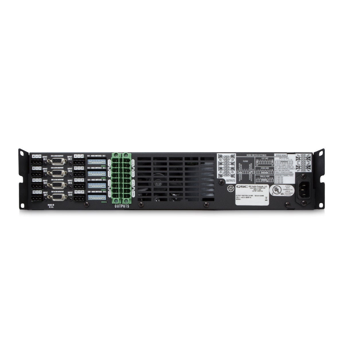 QSC CX168 8-Channel 130 Watt Power Amplifier