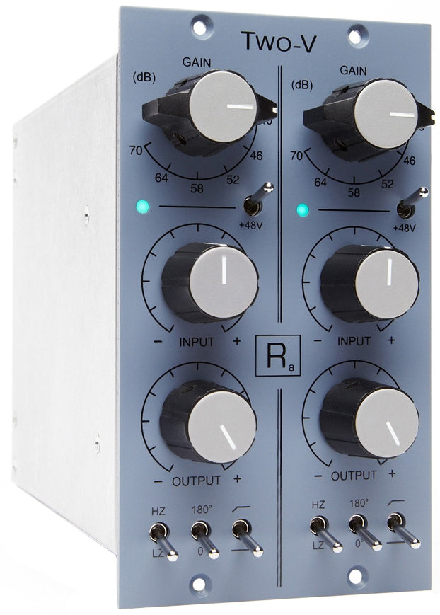 Rascal Audio Two-V 500 Series Dual Channel Mic Preamp