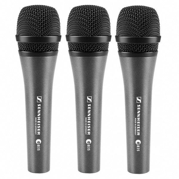 Sennheiser e835S Microphones - 3 Pack