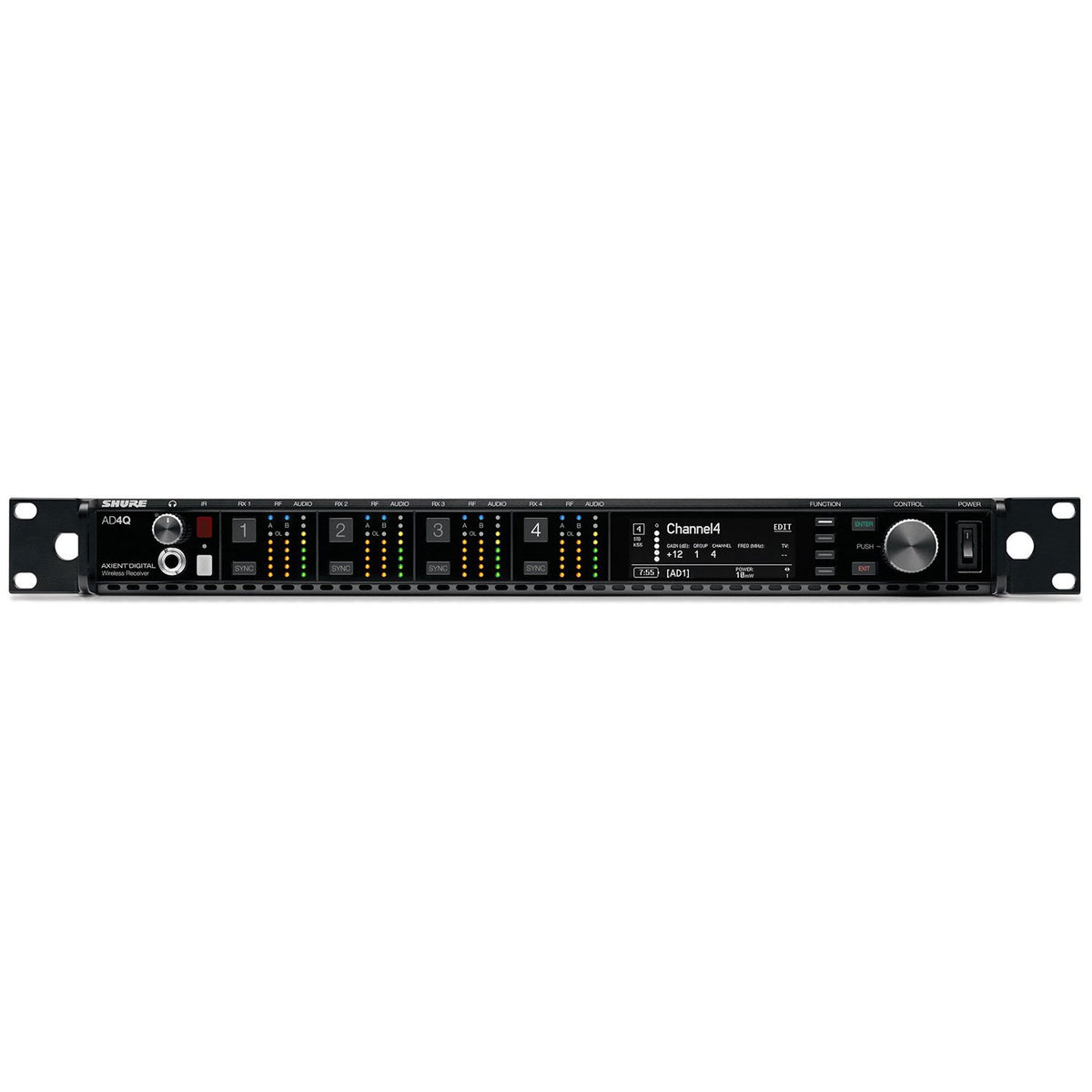 Shure AD4QNP=-C Four-Channel Axient Receiver, 750-960 MHz