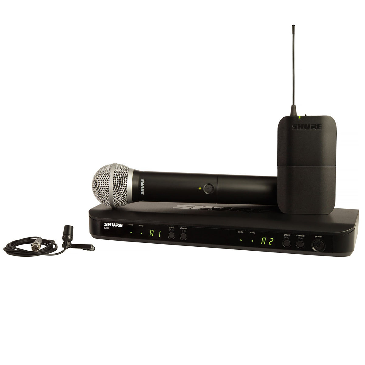 Shure BLX1288/CVL-H9 Combo w/ CVL AND PG58