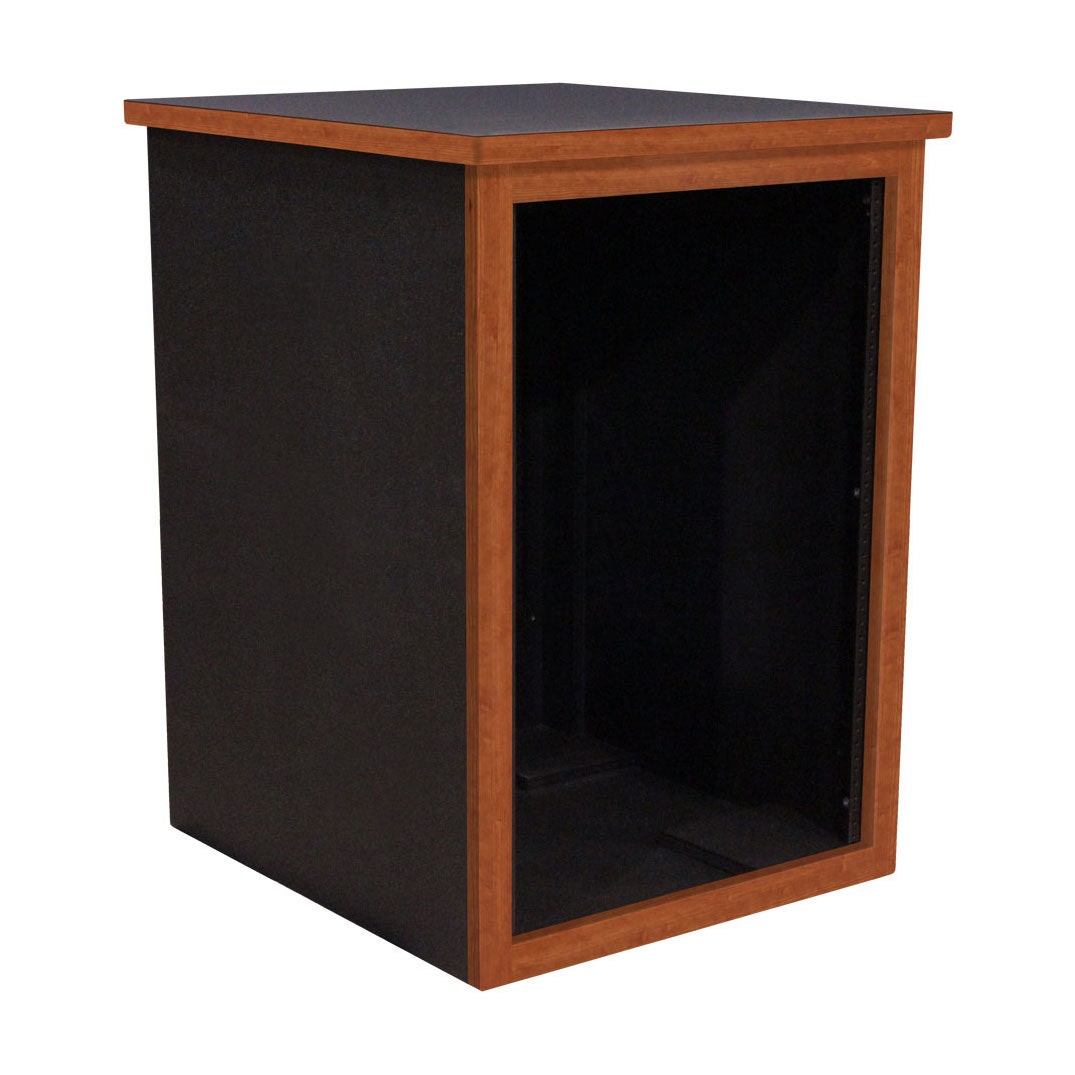 Sound Construction 1-Bay Straight Rack, 16-Space -Mahogany