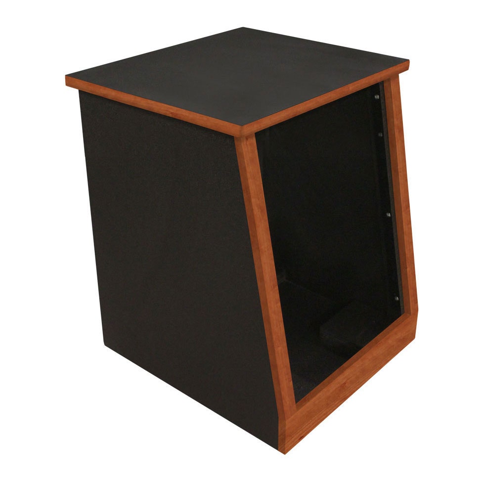 Sound Construction 1-Bay Slant Rack, 14-Space - Mahogany