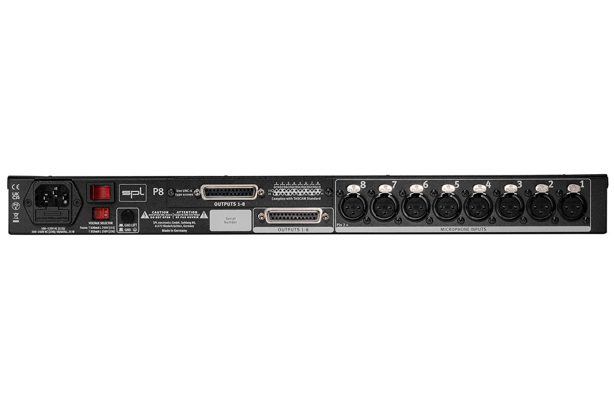 SPL Audio P8 8-Channel Microphone Preamplifier