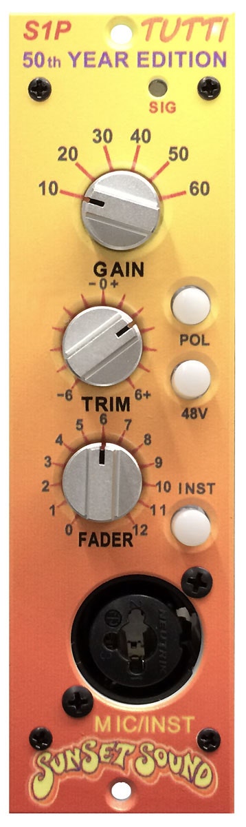 Sunset Sound S1P Tutti 500 Series Mic/Instrument Preamp
