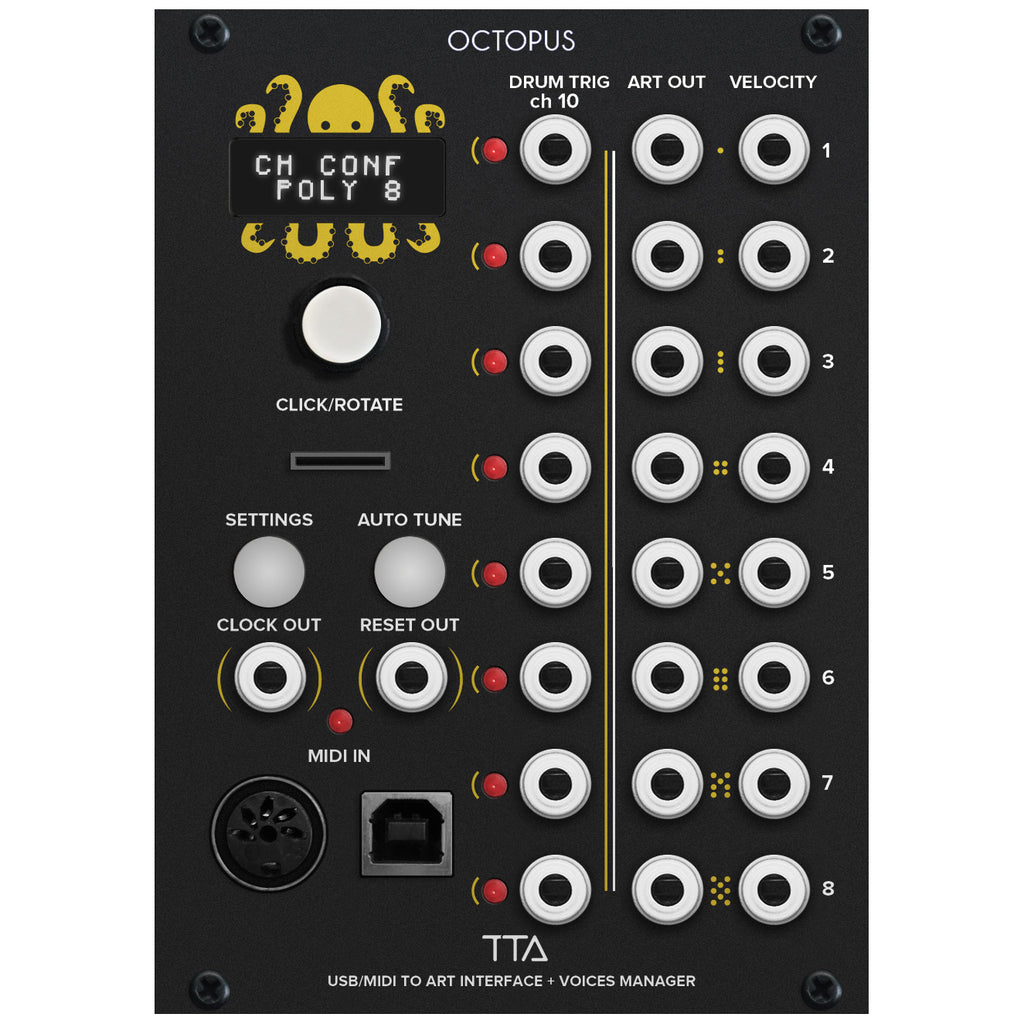TipTop Audio OCTOPUS USB/MIDI to ART Interface/Voices Manager Module
