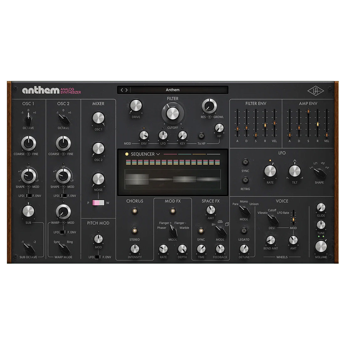 Universal Audio UAD Anthem Analog Synthesizer VIrtual Instrument - Electronic Delivery
