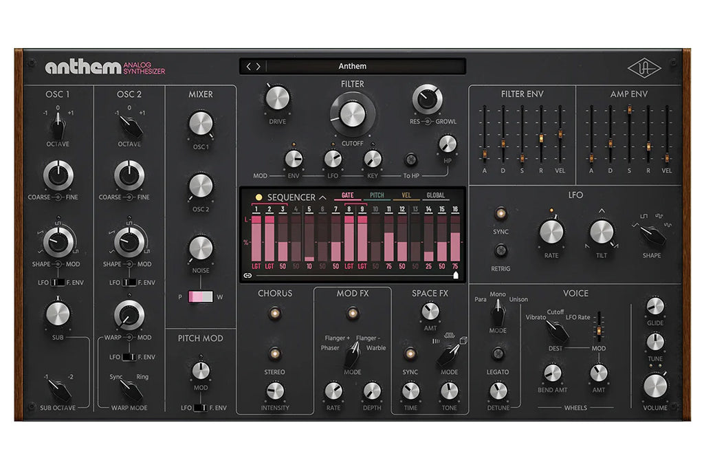 Universal Audio UAD Anthem Analog Synthesizer VIrtual Instrument - Electronic Delivery