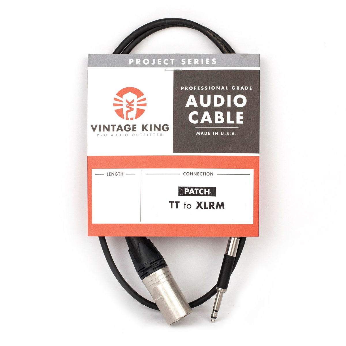 Vintage King Project Studio Patch TT - XLRM - 10'