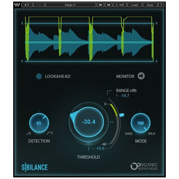 Waves Sibilance Vocal De-Esser - Electronic Delivery