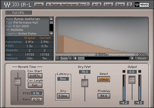 Waves IR-L Convolution Reverb - Electronic Delivery