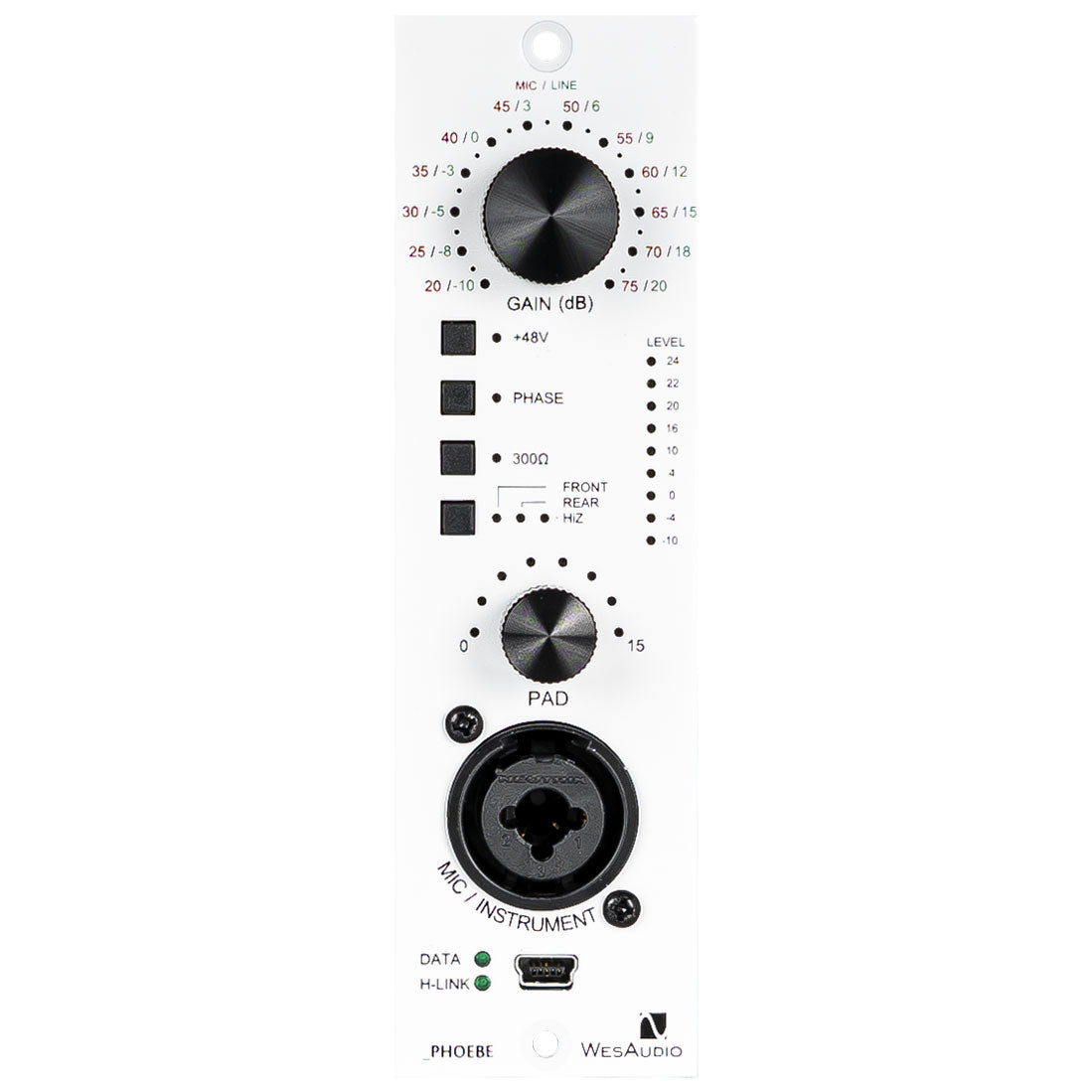 WesAudio _PHOEBE 500 Series Microphone Preamp with Digital Recall