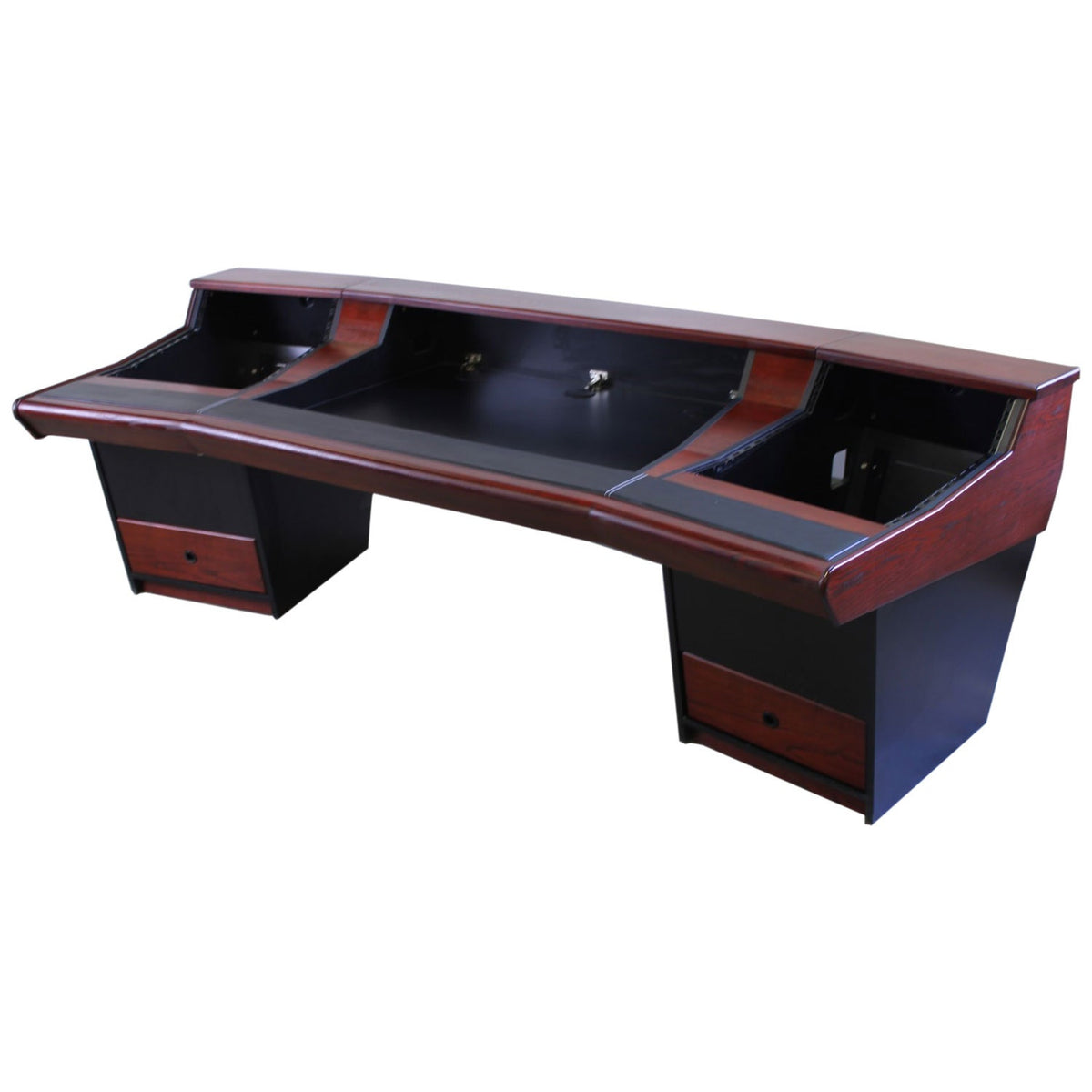 Zaor Matrix Angled SSL Matrix Workstation Desk - Cherry/Black