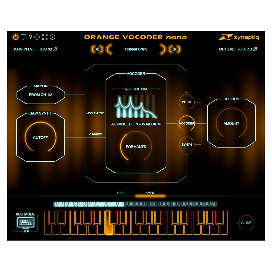 Zynaptiq ORANGE VOCODER NANO Simplified Vocoder Plug-in - Electronic Delivery